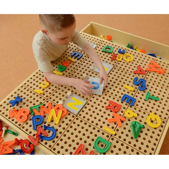 STEM Wall Uppercase Lowercase Alphabet Pegs