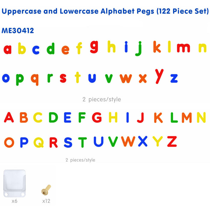 STEM Wall Uppercase Lowercase Alphabet Pegs