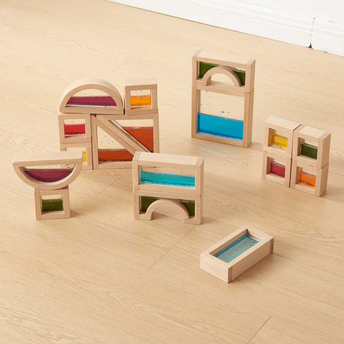 Wooden Sensory Liquid Blocks (18 Pcs)