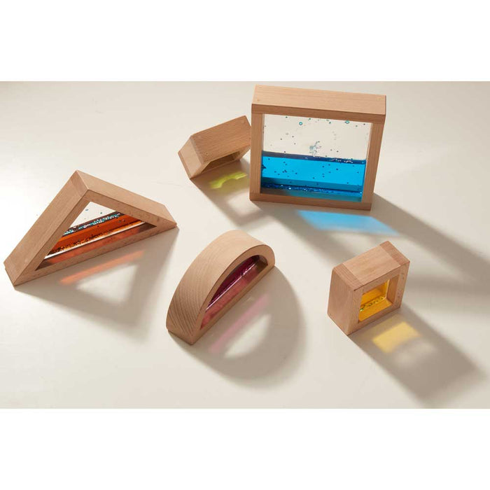 Wooden Sensory Liquid Blocks (18 Pcs)