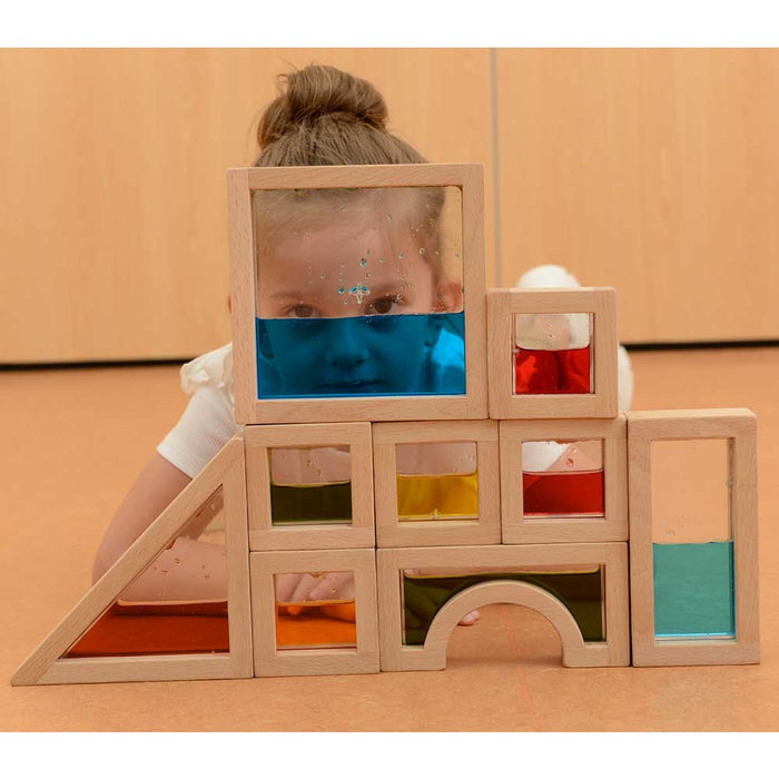 Wooden Sensory Liquid Blocks (18 Pcs)