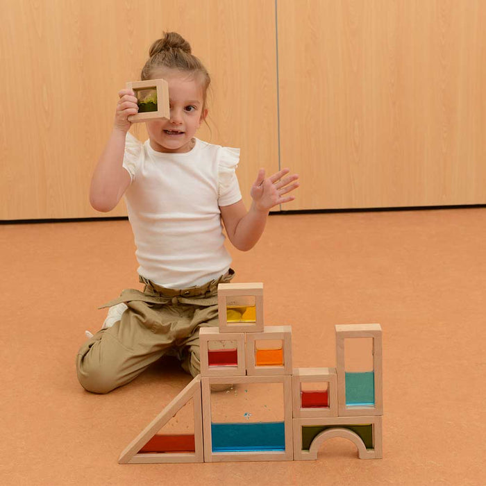 Wooden Sensory Liquid Blocks (18 Pcs)