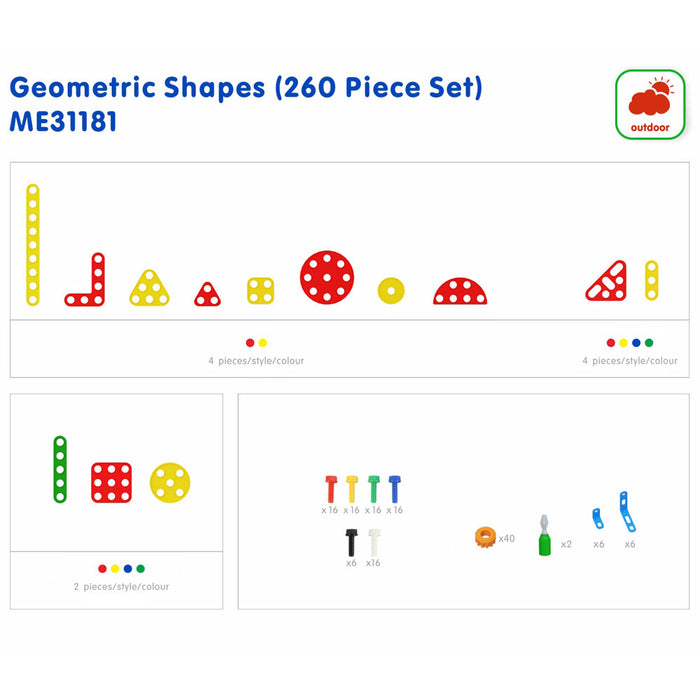 STEM Wall Geometric Shapes 260 Pieces