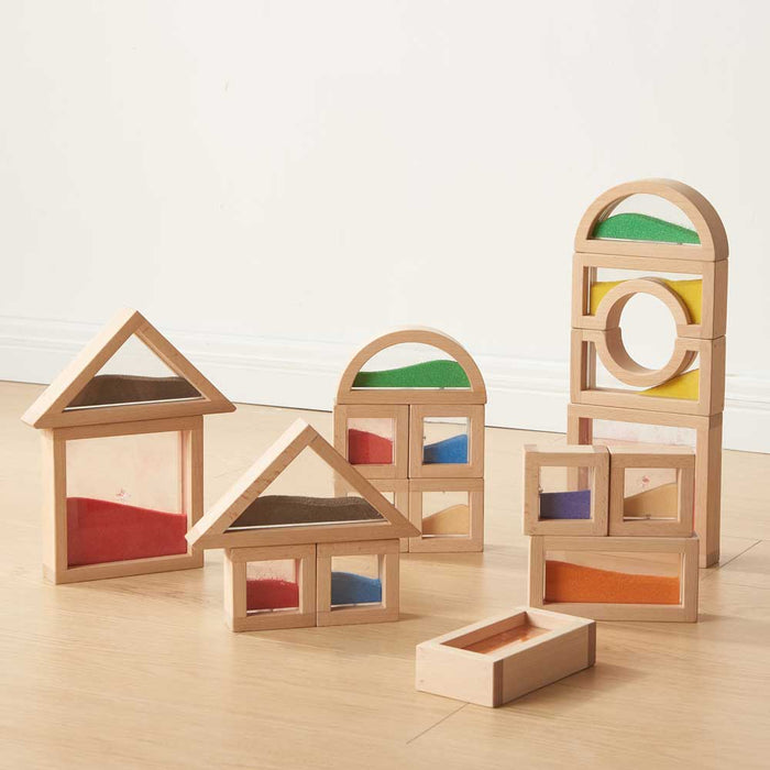 Wooden Sensory Sand Blocks (18 Pcs)