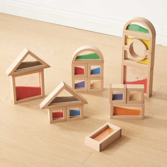 Wooden Sensory Sand Blocks (18 Pcs)