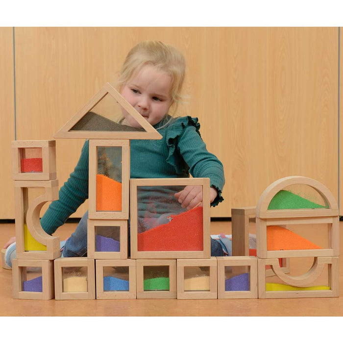 Wooden Sensory Sand Blocks (18 Pcs)