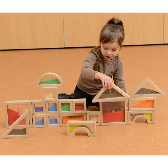 Wooden Sensory Sand Blocks (18 Pcs)