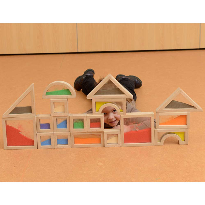 Wooden Sensory Sand Blocks (18 Pcs)